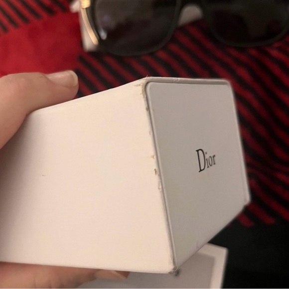 Christian Dior Black Shades with gold hardware COA included + case and cloth - Picture 10 of 16